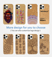 Coque de téléphone portable en bois de liège gravée, best-seller, pour iPhone 11 12 13 14 15 Pro Max Plus, accessoires pour téléphone portable