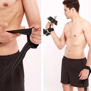 Tali Angkat Berat spandeks dengan bantalan Neoprene pembungkus pergelangan tangan angkat beban untuk angkat beban gym pria - Product Image 6