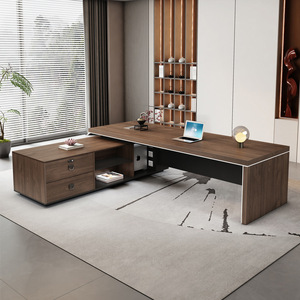<span class=keywords><strong>Escritorio</strong></span> Ejecutivo Moderno <span class=keywords><strong>Extensible</strong></span> de <span class=keywords><strong>Madera</strong></span> Ecológica con Almacenamiento para Uso en el Hogar y la Villa, Diseño Elegante - Product Image 3