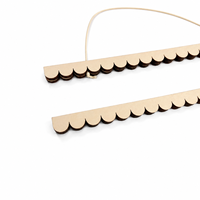 Bordure en bois personnalisée à motif festonné, support mural en contreplaqué festonné pour affiches A3, bordure de tablette écologique à motif festonné