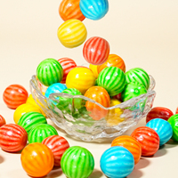 Chewing-gum aux saveurs de pastèque sucrée et de fruits mélangés, emballage personnalisé en bouteille