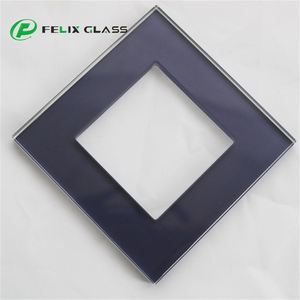 Felix Glass - Plaque murale modulaire en verre pour interrupteur, avec éclairage LED décoratif horizontal européen et prise électrique en laiton - Product Image 3