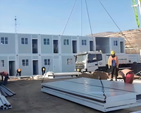 Maison conteneur mobile auto-pliable de 20/40 pieds, deux chambres, un salon, maison préfabriquée pliable