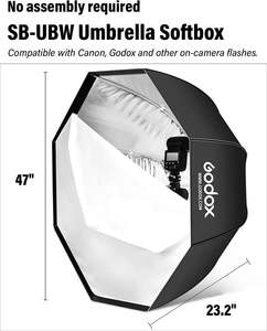 Godox SB-<span class=keywords><strong>UBW</strong></span> 120cm Parapluie Octogone Softbox Kit Réflecteur avec Sac de Transport pour Portrait ou Photographie de Produits - Product Image 2