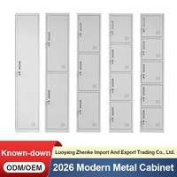 Casier de rangement métallique à 2 portes, simple rangée, pour salle du personnel, mobilier commercial, fourniture d'usine
