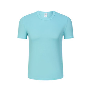 Quick-Drying Crew Neck T-Shirt Polyester Solid Color Thin Fit For Outdoor Sports Running Leisure Wear Men's T-Shirt - Product Image 4