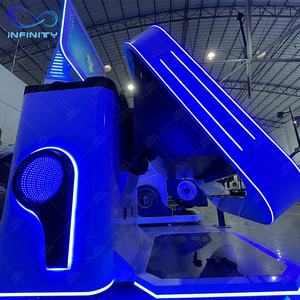 Nouveau simulateur de vol en réalité virtuelle 9D <span class=keywords><strong>Vr360</strong></span>, Double sièges, montagnes russes, Machine à mouvement rotatif, équipement de parc d'attractions - Product Image 6