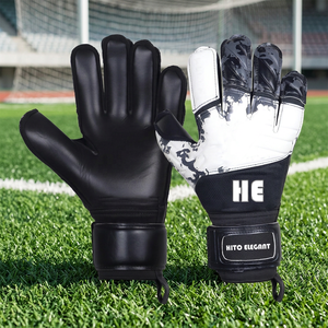 Gants de gardien de but professionnels sur mesure, antidérapants, à doigts entiers, respirants, de haute qualité, blanc et noir, unisexe - Product Image 3