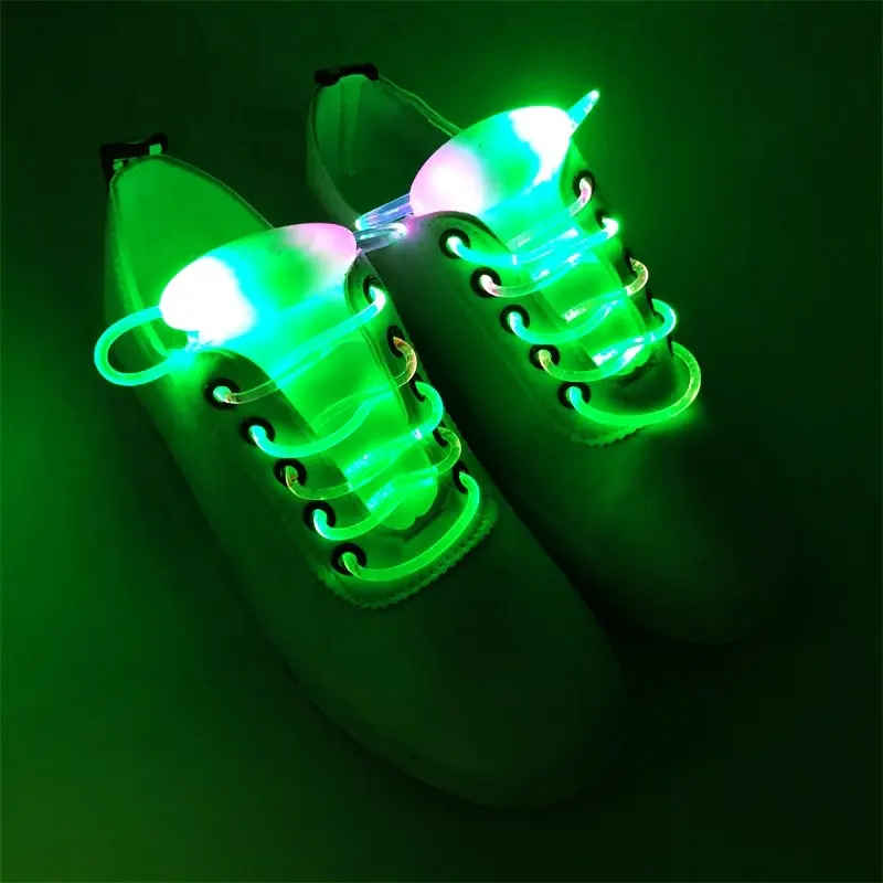 Hot Selling Glow The Dark Neon beleuchtete Platube Light Up Craft Skate Schnürsenkel Schuhe Led Schnürsenkel