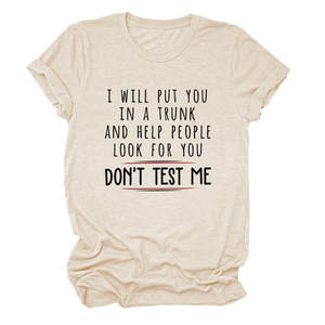 Vente chaude de haute qualité belle lettre de mode décontractée confortable impression à manches courtes col rond T-shirt femmes - Product Image 3