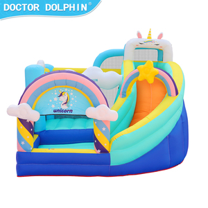 <span class=keywords><strong>Castillo</strong></span> Inflable <span class=keywords><strong>Doctor</strong></span> Dolphin con Soplador para Niños, Brincolín Inflable con Tobogán y Pared de Escalada - Product Image 4