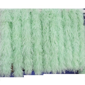 Boa de Plumas de Avestruz Teñidas de 10 Capas, Color Dorado, Rojo y Marfil, 2 Metros de Largo, para Manualidades, Vestidos de Mujer, Carnaval, Fiesta, Xinyuling - Product Image 3