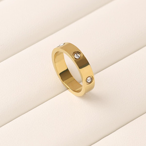 Bagues d'amour en acier titane pour couple, style tendance, en or, argent, rose or - accessoires de mode pour hommes et femmes - Product Image 6