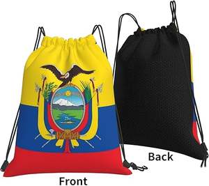 Bolsa con Cordón Personalizada con la Bandera de Ecuador, Mochila Patriótica con Cordón, Bolsas de Viaje para Gimnasio, Deportes, Yoga, Baile, Senderismo, para Hombres y Mujeres - Product Image 6