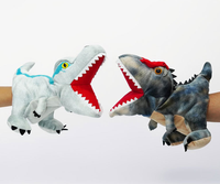 Marionnette à main en peluche pour bébé, dinosaure réaliste, marionnette à main en forme d'animal personnalisée