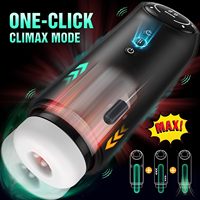 Nouveau masturbateur masculin à succion automatique avec Base chauffante électrique Pocket Pussy Stroker Machine Sex Toys pour hommes