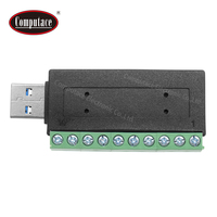 Connecteur terminal mâle USB 3.1 à 10 broches, type borne à vis, boîtier ABS, 30V CC, laiton nickelé, 12A, 24-14, directement de l'usine