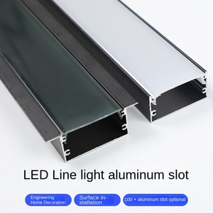 LED noire profilé en T bande en aluminium support de canal armoire barre linéaire éclairage laiteux/noir couverture 5050 2835 lumière coupe soudage - Product Image 5