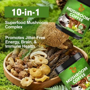 Factory Wholesale Mushroom Coffee with Mushroom <b>Blend</b> Supplement Supports Cut Health Immunity and Boosts Energy Focus Coffee - Product Image 3