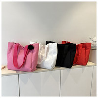 Sac fourre-tout en toile grande capacité avec poignées main/épaule, poche zippée, impression de logo personnalisable, écologique et réutilisable