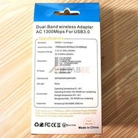 Antena dual de 2,4 GHz 5GHz 5,8 GHz, adaptador inalámbrico de Wi-Fi 1300M de largo alcance 10dBi, antena WiFi USB para decodificador