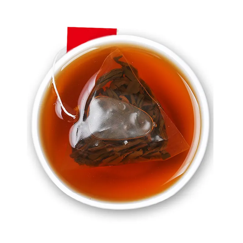 Sachets de thé noirs en nylon réutilisables de qualité alimentaire avec sachet de thé Earl grey mélangé bio