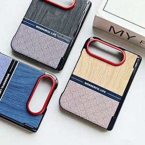 เคสโทรศัพท์ iPhone Duo แบบกำหนดเองจากโรงงาน ลายไม้ต่อกัน ป้องกันการกระแทก น้ำหนักเบา แข็งแรง ทนทาน พับได้ - Product Image 5