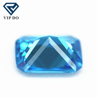 3*5-10*14mm aigue-marine/bleu aqua/bleu topaze octogonale coupée en zircon cubique pierres précieuses artificielles découpées à la machine en forme octogonale pierres CZ
