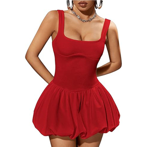 Halfter Backless Square Neck <span class=keywords><strong>Patchwork</strong></span> Ärmelloses Tank Mini Bud Kleid - Product Image 1