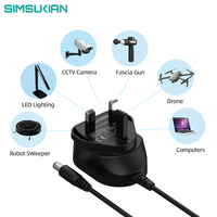 Adaptateur secteur DC interchangeable 12W-48W, types de prises universels, certifié CE, PSE, KC, CCC, garantie 24 mois
