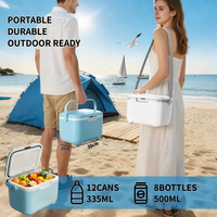 Glacière isotherme portable en plastique de 10 litres pour le camping, mini-glacière rigide pour aliments, pour le camping et la conservation de la fraîcheur