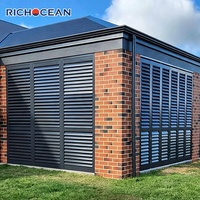 Fenêtre à persiennes en aluminium RICHOCEAN, à haute efficacité énergétique, isolation thermique, ventilation, pare-soleil, persiennes résistantes aux intempéries
