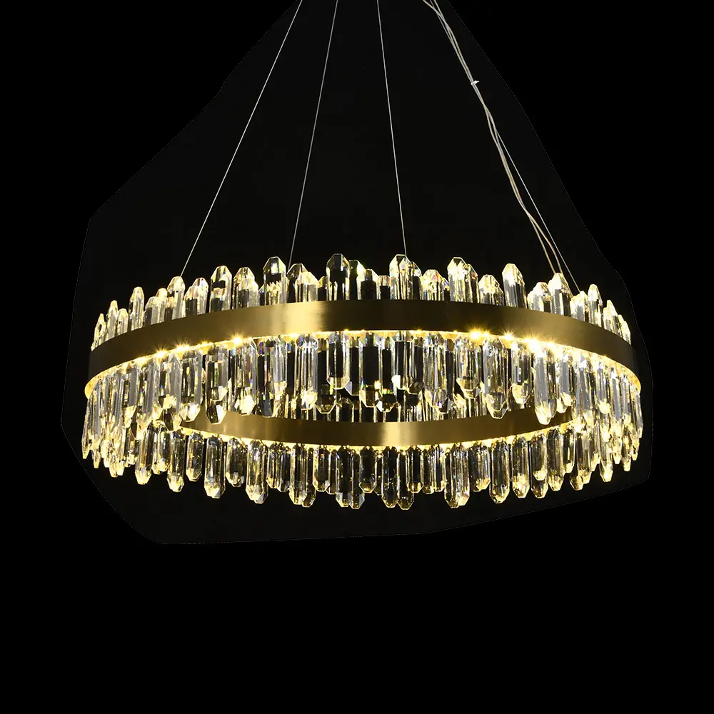 Modern Luxury Zhongshan Crystal Pendent Drop Lamps Design Lustre Indoor Pendant Chandelier Lights For Home Decor