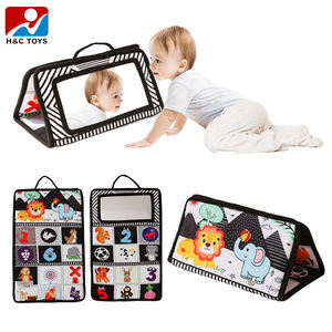 Miroir de divertissement pour bébé, noir et blanc, pour l'entraînement à la suivi visuel, stimulation cognitive 3D, jouet suspendu apaisant pour siège auto - Product Image 3