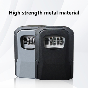 תיבת נעילת סיסמה מארז אבטחה קטן נייד ועמיד בפני גשם, כספת אבטחה עם סיסמה בת ארבע ספרות, סגסוגת אלומיניום יציבה נגד גניבה - Product Image 3