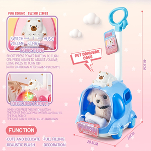 Jinying - Perro <span class=keywords><strong>de</strong></span> Peluche Eléctrico con Luz, Música y Cuentos, Jaula con Volumen Ajustable, Juego <span class=keywords><strong>de</strong></span> Roles, Juguete para Niños, Regalo <span class=keywords><strong>de</strong></span> Juego <span class=keywords><strong>de</strong></span> Imitación - Product Image 3