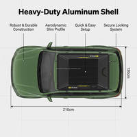 [Ultra Slim 8cm] Aluminium-Hartschalen-Dachzelt im Dreieck-Keil-Stil für Overlanding SUV LKW