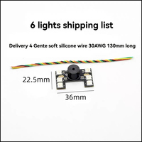 Feu arrière LED RGB WS2812B de type H, 4 ou 6 lumières, programmable, pour navigation, course FPV, UAV, lampe indicatrice de vol nocturne