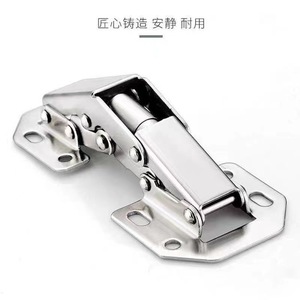 Charnière à fermeture douce en acier inoxydable de 3 pouces à montage en surface pour porte de placard ou d'armoire de cuisine - Product Image 1