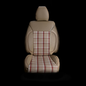 Housse de siège de <span class=keywords><strong>voiture</strong></span> en cuir PVC avec VW MK7 Clark Tartan <span class=keywords><strong>Plaid</strong></span> GTD GTE GTI Tan Red Housses de siège de <span class=keywords><strong>voiture</strong></span> Style d'article personnalisé - Product Image 4