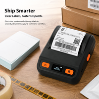 Imprimante d'étiquettes thermiques sans encre portable de 3 pouces avec écran Bluetooth, imprimante d'étiquettes mini 80 mm