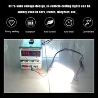 Lumière intérieure de tricycle de camion à LED en cristal ultra-mince COB 48SMD 12-85V lampe de lecture modifiée de voiture