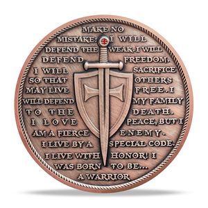 Moneta Commemorativa Personalizzata Cavaliere e Leone: Medaglione del Valore Cavalleresco e dello Scudo Sacro |   Regali Commemorativi per Collezionisti, Storici - Product Image 3