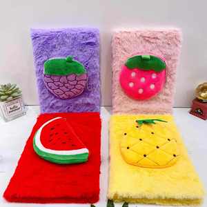2022 Pineapple Watermelon <b>Pattern</b> Hardcover Plush Cover Notebook with Customized Color and Bag - Product Image 2