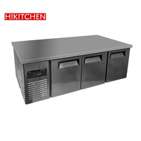 Table de préparation réfrigérée en acier inoxydable à 3 portes pour cuisine commerciale Table de préparation réfrigérée Équipement de réfrigération commerciale