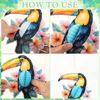Fournitures de fête sur le thème de la jungle hawaïenne et des toucans tropicaux, décoration en forme de ruche, pendentif perroquet d'été, ensemble d'accessoires pour l'aménagement du lieu
