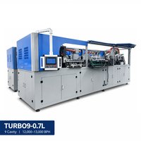 Machine de soufflage de bouteilles d'eau 9 cavités 700 ml 12 000 BPH PET Ligne de production automatique complète de bouteilles d'eau minérale OEM