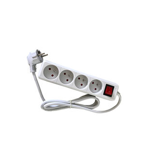 HAOYONG NF/CE Prise d'extension française Prise de courant Prise multiple Carte d'extension Protecteur de surtension Multiprise - Product Image 4