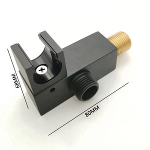 Accessoire de quincaillerie en laiton carré au design moderne, multicolore, réglable, noir mat brossé, léger, installation facile - Product Image 2