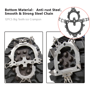 XATP Outdoor 12 Teeth <b>Ice</b> Snow Cleat <b>Grips</b> Spikes Crampons Silicone Anti-skid Crampons - Product Image 5